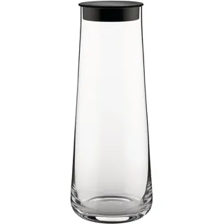 Alessi Eugenia Alessi NF09/3100 - Design-Karaffe mit Verschluß aus Silikon, Minimalistische Ästhetik, aus Kristallglas, 110 cl