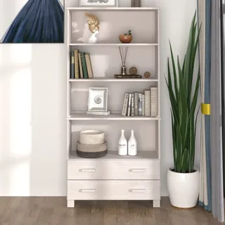 vidaXL Highboard HAMAR Massivholz Kiefer Weiß - Weiß