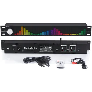Decibelvibe TNZ SGE6 – Audio-Grafik-Equalizer mit Cinch-Eingang/Ausgang + 3,5-mm-Klinkenstecker, kabelloser Eingang über EIN integriertes Mikrofon, USB- und Bluetooth-Eingang, Audio-Vorverstärker für