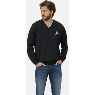 Rundhalspullover BABISTA "Pullover VELLIANO", Herren, Gr. 50, blau (dunkelblau), Obermaterial: 100% Baumwolle CO., Pullover Rundhalspullover