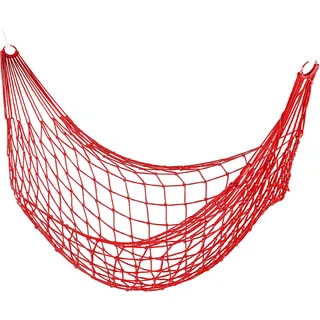 Relaxdays Netzhängematte 200 x 100 cm Rot