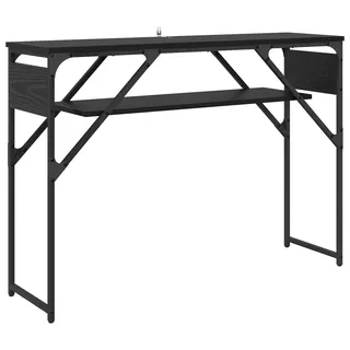 Konsolentisch Schwarz Eichen-Optik Holzwerkstoff 105x30x75cm - Schwarz