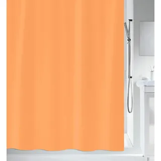 Spirella colección, Cortina de ducha Textil 180 x 200, 100%, Naranja Schimmel Duschvorhang-Anti-Bakteriell, waschbar, wasserdicht-Polyester, „Primo “ 180x200cm Orange, Kunststoff