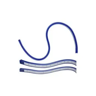 Donau Elektronik MLK30 Kurvenlineal Kunststoff, Stahl Blau 30 cm