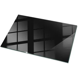 Tulup Tischplatte 100 x 70 cm Glas schwarz