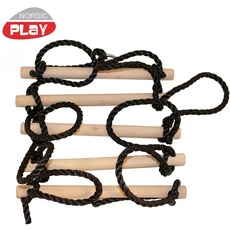 Nordic Play rope ladder 5-step with black rope
