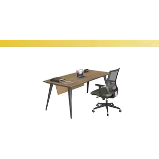 Schreibtischmöbel Luxus Designer Möbel Cheftisch Massivholz Einrichtung - Braun