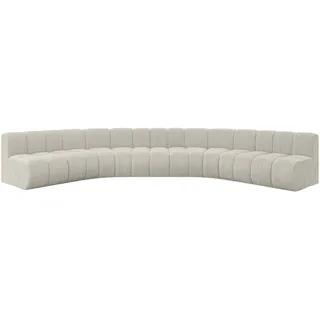 altdecor Wohnlandschaft modulares Sofa Montra-U1 - 490x174x70 cm Creme