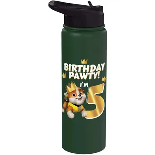 Offizielles Paw Patrol Rubble Birthday Pawty I'm 5 Party Stainless Steel Insulated Water Bottle