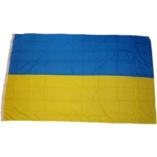 Bild Flagge Ukraine 250 x 150 cm mit 3 Metallösen Hissflagge zum Hissen für Mast