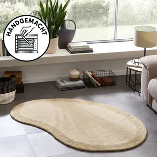 THEKO Gabbeh Super Wollteppich 100 x 150 cm Beige