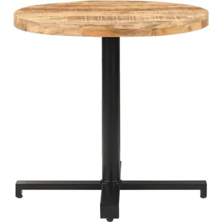 vidaXL Bistrotisch Rund Ø80x75 cm Raues Mangoholz