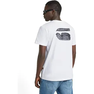 G-Star RAW Herren Burger Back Print T-Shirt, Weiß (White D25700-336-110), XL EU