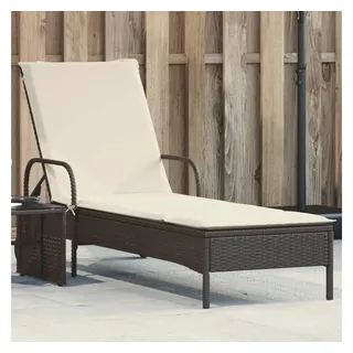 vidaXL Sonnenliege 100 x 161 x 87 cm Schwarz