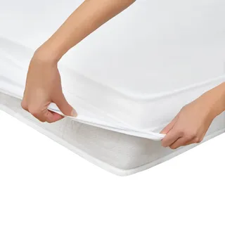 Matratzenschoner 80 x 200 cm wasserdicht, Anti-Milben Matratzenbezug, Atmungsaktive Matratzenauflage, Wasserundurchlässige Matratzenschutz-Hülle, Hygienischer Topper, wasserdichte Auflage