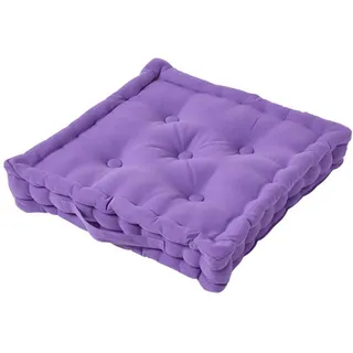 Homescapes Sitzkissen lila 50/50/10 cm – Bodenkissen unifarben , Textil , Füllung: Polyester , Quadratisch , 50x10x50 cm , Oeko-Tex® Standard 100 , Heimtextilien, Wohntextilien, Kissen