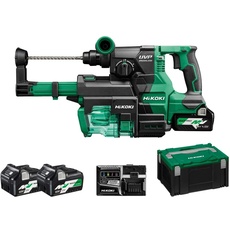 HIKOKI Akku Bohr- und Meißelhammer DH3628DAWEZ, (36V, (2,5 Ah), Volllastschlagzahl 0-4300 min-1, Schlagenergie 3,2 J) (SDS-plus) Brushless, im HSC III