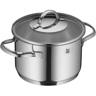 WMF Aparto Kochtopf klein 16cm, mit Glasdeckel, Bratentopf, Induktionsgeeignet, 1,4l, Cromargan Edelstahl, poliert, unbeschichtet, spülmaschinengeeignet