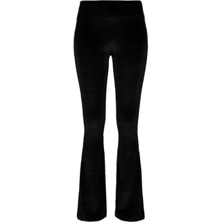 URBAN CLASSICS Ladies High Waist Velvet Boot Cut Leggings schwarz S