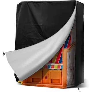 innislink Strandkorb Schutzhülle, Strandkorb Abdeckung Strandkorbhülle Winterfeste UV beständig Strandkorbhaube Abdeckplane Wasserdichte Strandkorbabdeckung Abdeckhauben Gartenmöbe - 130x100x170/140cm