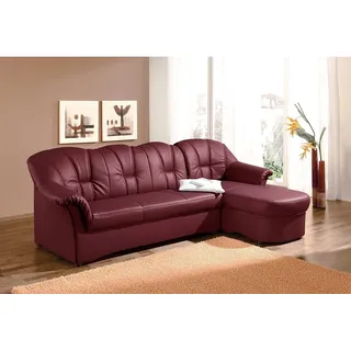 DOMO collection Eckcouch Kunstleder 2-Sitzer Rot