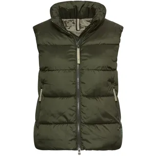 camel active Damen Steppweste mit 2-Wege-Reißverschluss Waldgrün, womenswear-38