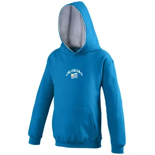 Supportershop Kinder Kapuzenpullover Rugby Uruguay M blau