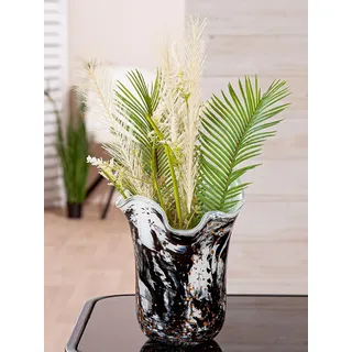 Gilde Vase Petunia schwarz-weiß schwarz-weiß