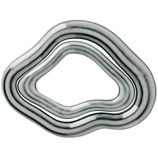 Broste Copenhagen Nordic Sea Untersetzer 2er Set in der Farbe Soft Blue aus reaktiv glasiertem Steingut, 25x19cm, 14533506