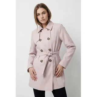 Trenchcoat ONLY "ONLVALERIE TRENCHCOAT OTW NOOS", Damen, Gr. XS, burnished lila, Web, Obermaterial: 100% Polyester, unifarben, figurumspielend ca. Mitte Oberschenkel, Mäntel Trenchcoat
