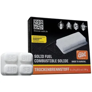 ESBIT Trockenbrennstofftabletten 6x14g - solid fuel - wasserfest verpackt - Weiß