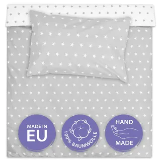 Kinderbettwäsche Baby Bettwäsche 90x120 cm aus Baumwolle - Kinder Set von Duvet Cover 90 x 120 und Kissenbezug 40x60 cm Junge und mädchen babybettwäsche bettbezug für Kleinkind Oeko-Tex