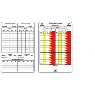 Erima Fussball Spielnotizkarten