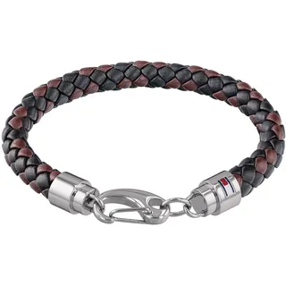 Tommy Hilfiger Lederarmband Herren Schwarz Braun 2790047 Größe 22 cm