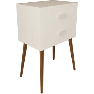 VCM Nachtkonsole »Holz Nachttisch Beistelltisch Schublade Singol XXL« VCM Singol, weiß