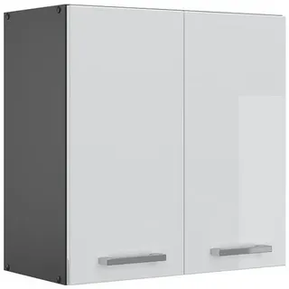 Vicco Hängeschrank R-Line Weiß Hochglanz 60 cm , Holzwerkstoff , 2 Fächer , Rechteckig , 60x60x31 cm , Küchen, Küchenmöbel, Küchenschränke, Küchenoberschränke
