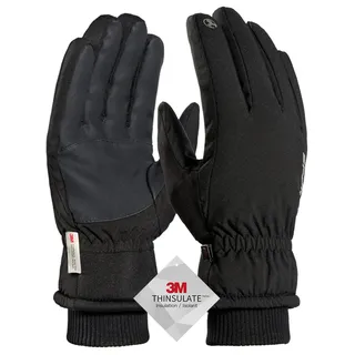 TRENDOUX Handschuhe Herren, wasserdichte für Frauen 3M Thinsulate Ski Damen Touchscreen Dicke thermische Wicking Insert für Bike Snowboard Snow Running, Winterhandschuhe Damen - Schwarz XL