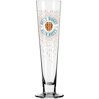 Ritzenhoff Bierglas , Rot, Türkis, Kupferfarben , Glas , 385 ml , 7.5x24.9x7.5 cm , Fsc, Made in Germany , Gläser, Biergläser