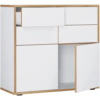 VCM Mid.you Kommode 100 x 74 x 33 cm honigeiche / weiß