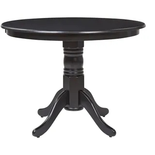 BELIANI Esstisch Schwarz MDF-Tischplatte Rund ø 100 cm mit Holzbeinen Mittelfuß für 4 Personen Skandi Modern Landhausstil Esszimmer Ausstattung Möbel - Schwarz