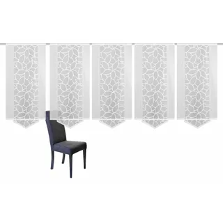 HOME WOHNIDEEN »JENNA« Klettband 5 Stk. tlg. Schiebevorhang Jacquard Set, inkl. Befestigungszubehör