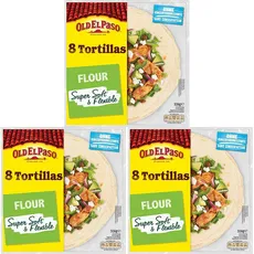 Old El Paso Weizen Tortillas – Mexikanische Wraps aus Weizen – 1 x 326 g (Packung mit 3)