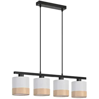 ZMH Pendelleuchte Irving 30/5/120 cm , Weiß , Metall , E27 , 5x120x30 cm , Lampen & Leuchten, Innenbeleuchtung, Hängeleuchten, Pendelleuchten