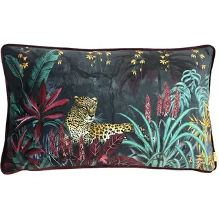Evans Lichfield Zinara Kissenbezug – Leopard Samt Dschungel Design (Leopard – 30 x 50 cm)