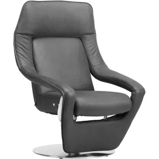 Koinor Relaxsessel , Schwarz , Leder , Echtleder , Anilinleder , 77x113x91 cm , Goldenes M, Dgm , Fußauswahl, Lederauswahl, Stoffauswahl, Liegefunktion, Netzbetrieb , Wohnzimmer, Sessel, Ledersessel