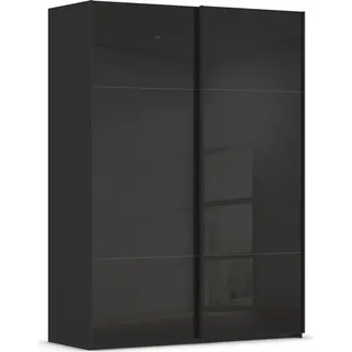 Rauch Schwebetürenschrank Kleiderschrank Schrank Garderobe Schlafzimmerschrank CONTIDO (in 3 verschiedenen Ausstattungen BASIC/CLASSIC/PREMIUM) aus hochwertigem Material in 6 Breiten 2 Griff-Farben MADE IN GERMANY schwarz 162 cm x 223 cm x 68 cm