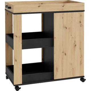 FORTE Barschrank »Homebar« Höhe ca. 88,5 cm, schwarz