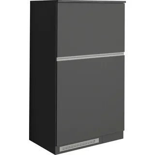 kochstation Apothekerschrank KS-Sole 90 x 60 x 165 cm Grau