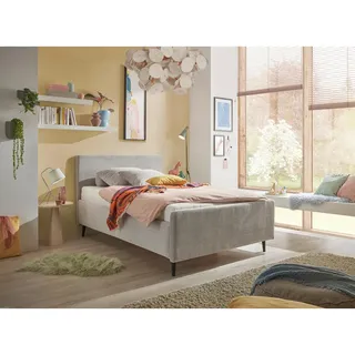 MID.YOU Polsterbett Peach ca. 120x200 cm Hellgrau