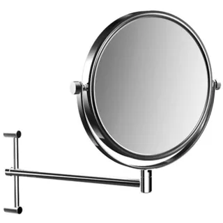 emco pure Rasier- und Kosmetikspiegel, höhenverstellbar, einarmig, 190mm, chrom, 109400111 - Silber